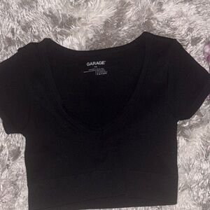 Garage Classic Black Crop Top